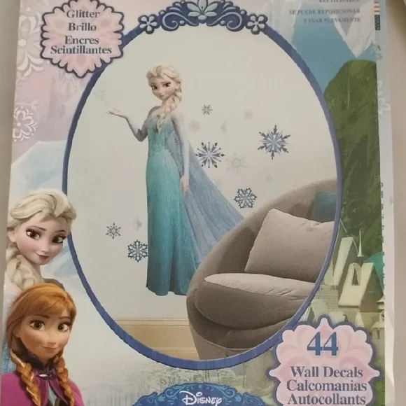 Disney Frozen Elsa Glitter Wall Decals - Picture 1 of 3